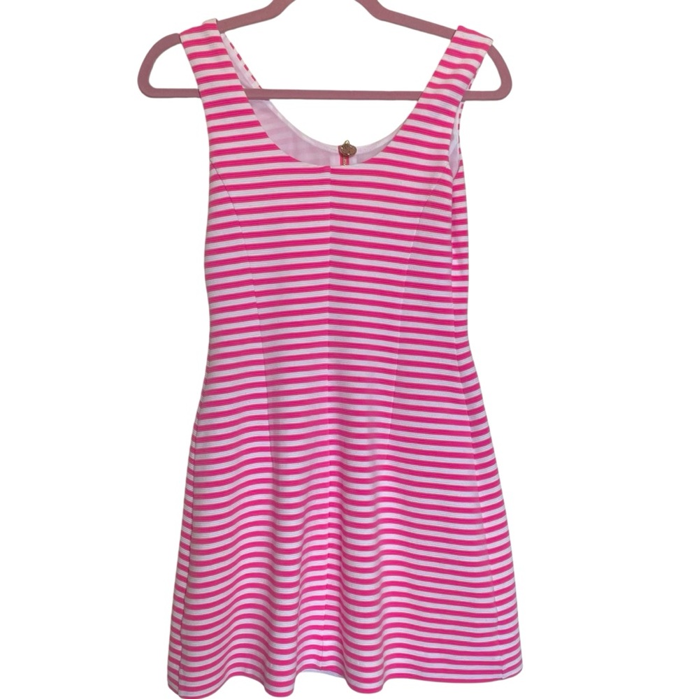 Lilly Pulitzer Nicolette Dress in Hotty Pink Ottoman Stripes XS Preppy Sirens - Picture 8 of 14